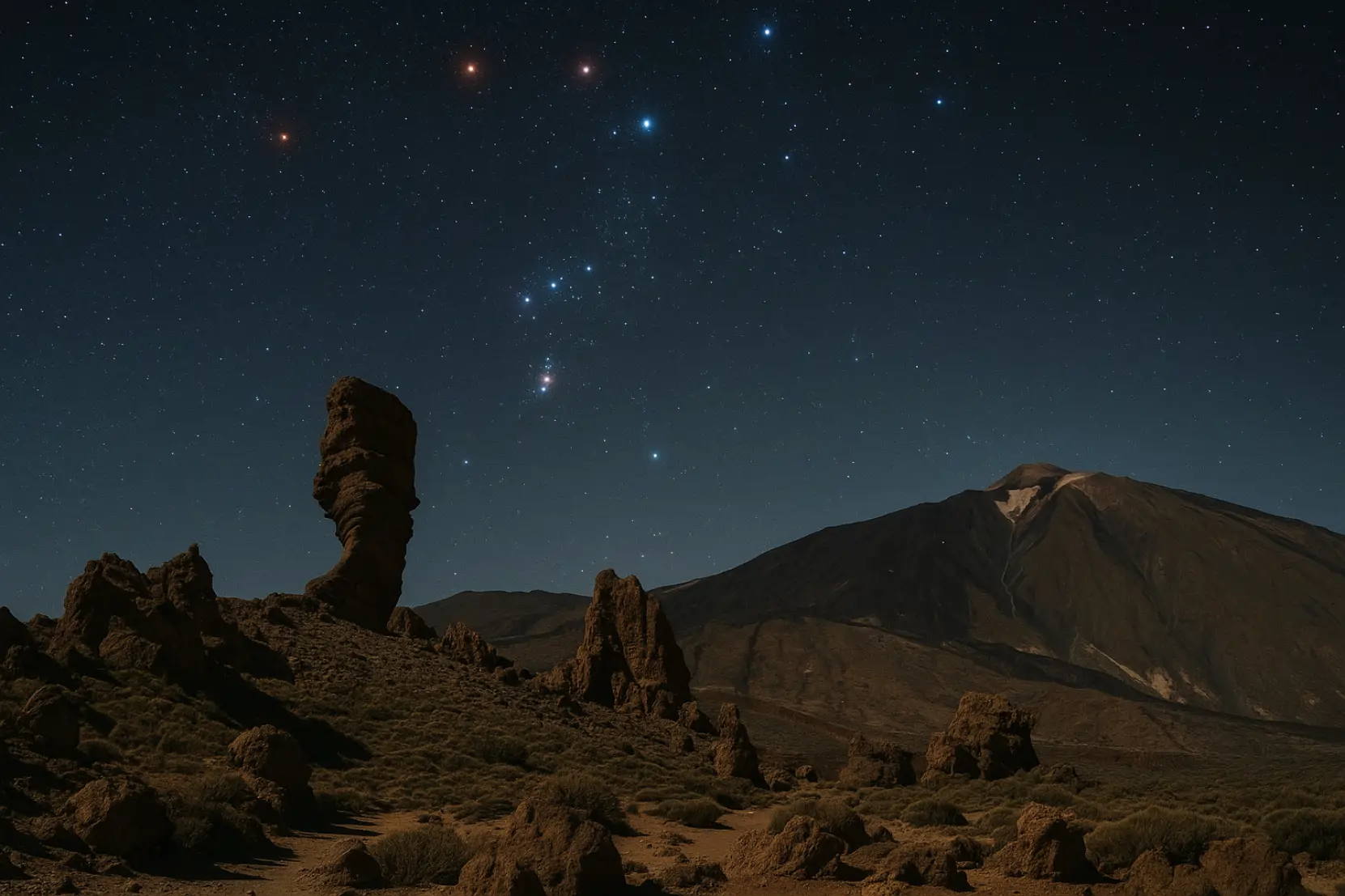 orion constellation from las cañadas del Teide Tenerife Roques de García