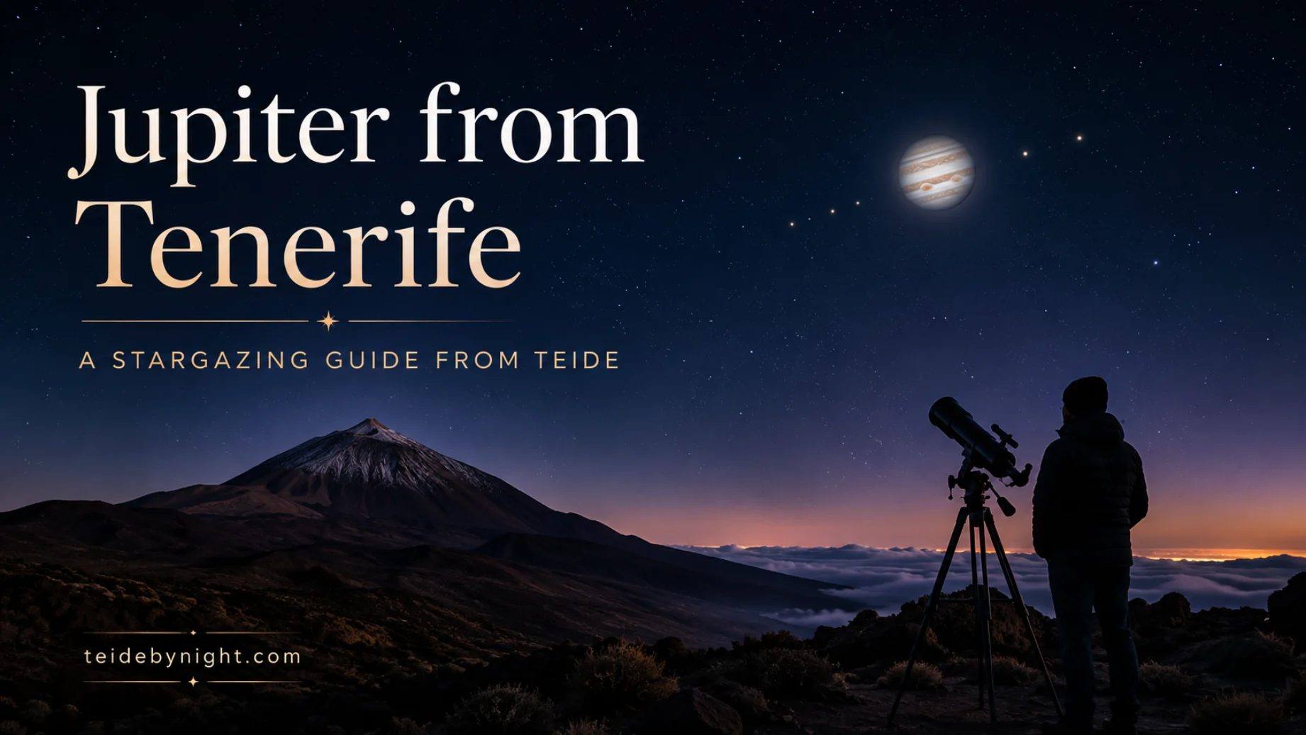 jupiter from Tenerife Teide By Night