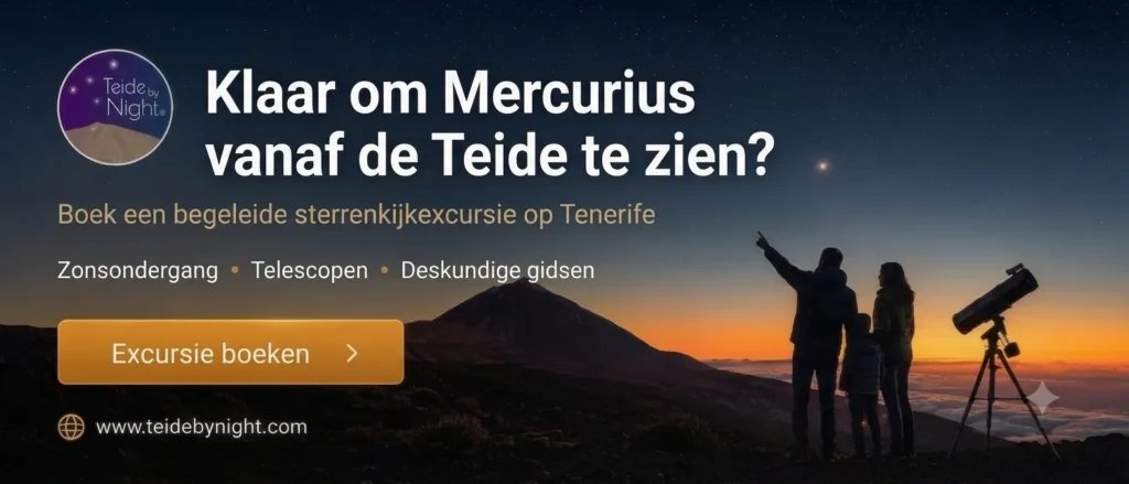 klaar om mercurius vanaf de teide te zien